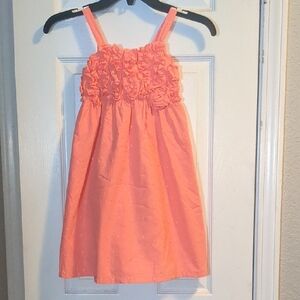 Girls' Peach Ruffle Dress Size 6